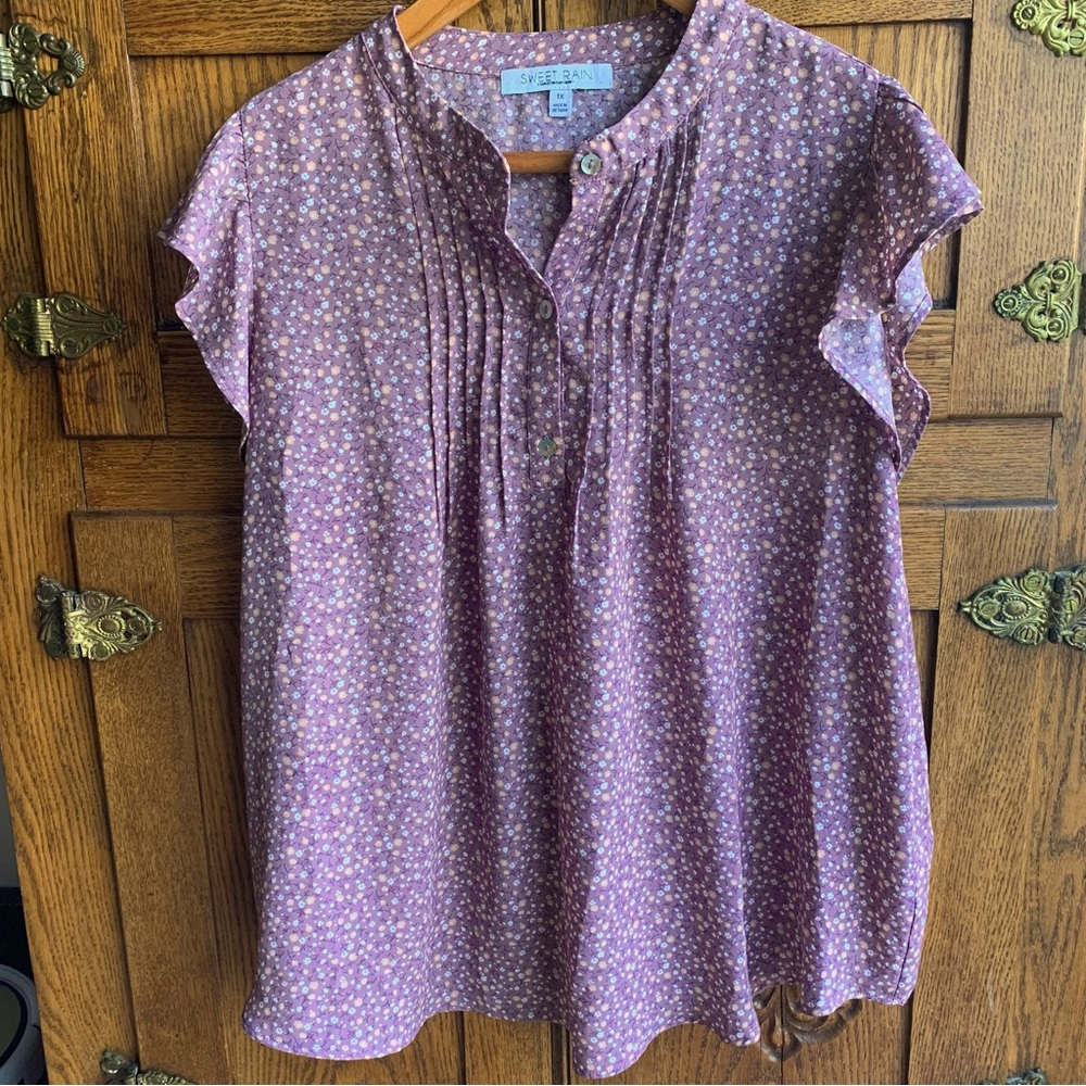Sweet Rain dress shirt- color in close up is most accurate to item.